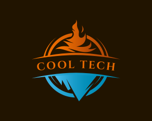 Fridge - Ice Cold Fire Refrigeration logo design