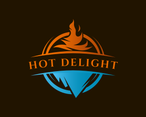 Ice Cold Fire Refrigeration logo design