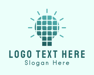 Natural Energy - Solar Light Bulb logo design