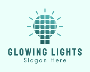 Solar Light Bulb logo design