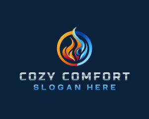 Heating Cooling Temperature Logo