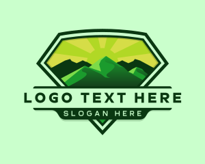 Valley - Mountain Outdoor Hiking logo design