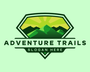 Mountain Outdoor Hiking logo design