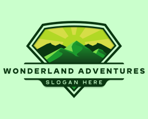 Mountain Outdoor Hiking logo design