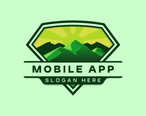 Explore - Mountain Outdoor Hiking logo design