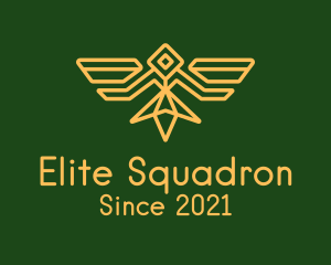 Squadron - Military Bird Badge logo design