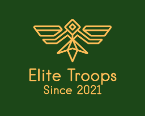 Troops - Military Bird Badge logo design