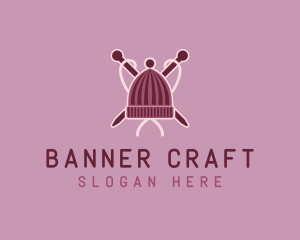 Beanie Knitting Needlework logo design