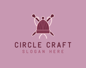 Beanie Knitting Needlework logo design