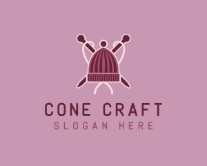 Beanie Knitting Needlework logo design