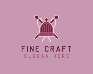 Beanie Knitting Needlework logo design