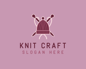 Beanie Knitting Needlework logo design