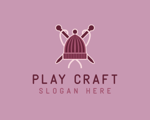 Beanie Knitting Needlework logo design