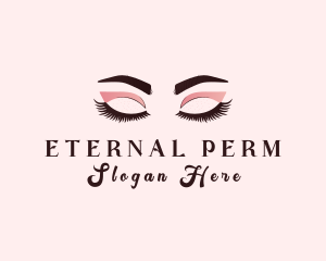 Perm - Eyelash Self Care logo design