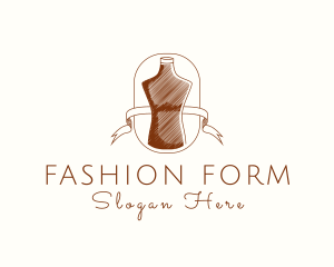 Mannequin Ribbon Banner logo design