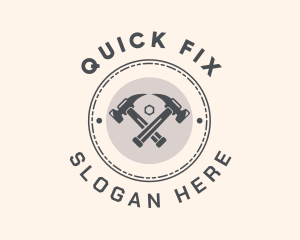 Carpentry Fixing Hammer  logo design