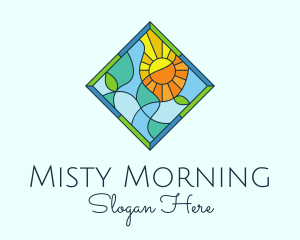 Summer Leaf Stained Glass logo design