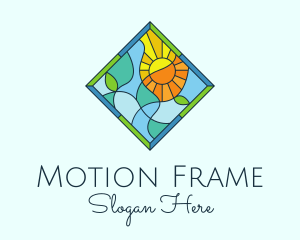 Summer Leaf Stained Glass logo design