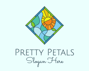 Summer Leaf Stained Glass logo design