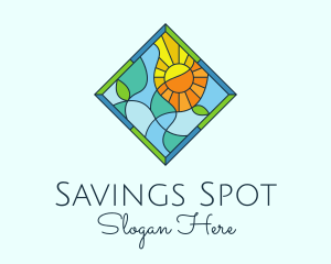 Summer Leaf Stained Glass logo design