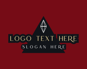 Deluxe - Triangle Diamond Wordmark logo design
