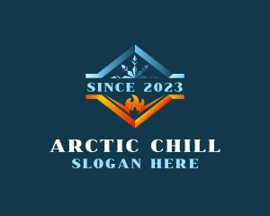 Iceberg - HVAC Ice Fire logo design
