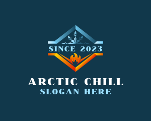 Ice - HVAC Ice Fire logo design