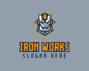 Iron - Earphones Iron Robot logo design