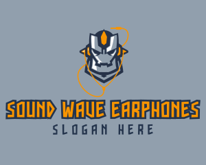 Earphones - Earphones Iron Robot logo design