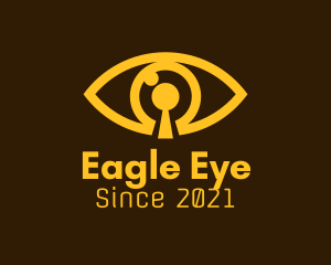 Golden Eye Keyhole logo design