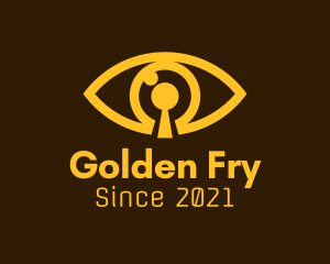 Golden Eye Keyhole logo design