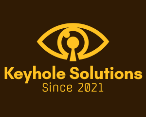 Keyhole - Golden Eye Keyhole logo design