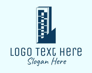 Skyline - Blue Tower Condo logo design