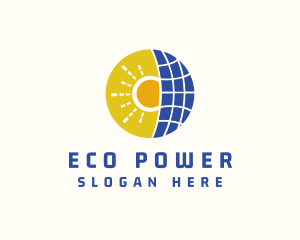 Renewable Energy - Solar Energy Panel logo design