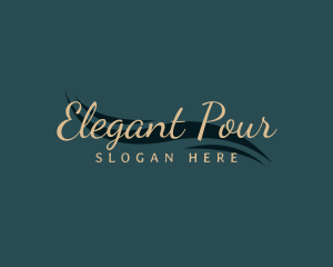 Elegant Wave Salon logo design