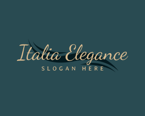 Elegant Wave Salon logo design