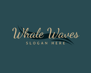 Elegant Wave Salon logo design