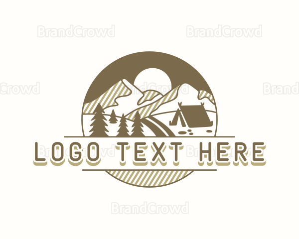 Outdoor Mountain Camping Logo