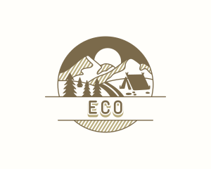 Outdoor Mountain Camping Logo