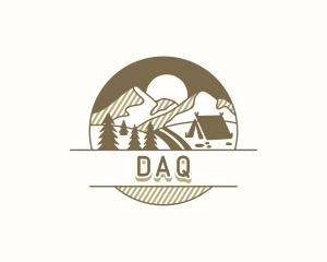 Tourist - Outdoor Mountain Camping logo design