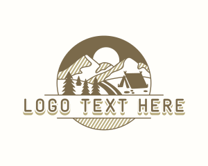 Adventure - Outdoor Mountain Camping logo design