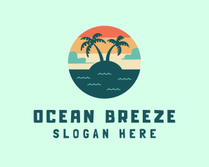 Beach Summer Vacation logo design