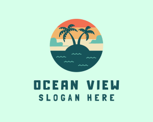 Beach Summer Vacation logo design