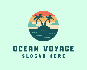 Beach Summer Vacation logo design