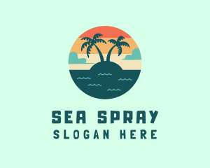 Beach Summer Vacation logo design