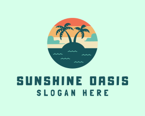 Beach Summer Vacation logo design