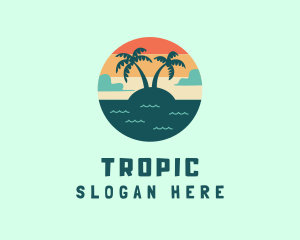 Beach Summer Vacation logo design