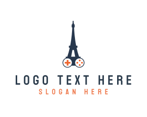 French - Eiffel Tower Gaming logo design