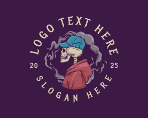 Skeleton - Skeleton Smoke Streetwear logo design