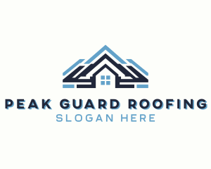 Geometric Roofing Builder logo design